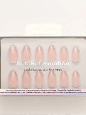 NailReformation Nude French Tip Press-On Nails Glass Slipper
